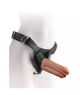 King Cock Strap On Harness With 7 Inch Two Cocks One Hole