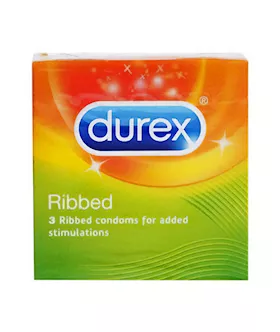 Durex Ribbed Condoms - 3 Pack
