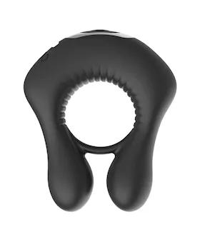 Amore Dual Vibrating Ring with Remote Control  Black