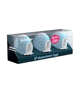 Satisfyer Masturbator Eggs  Set of 3  Savage