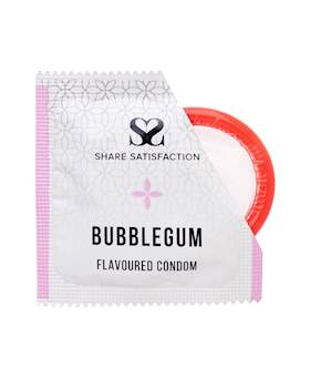 Share Satisfaction Bubblegum Flavoured Condom - Single