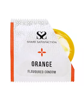 Share Satisfaction Orange Flavoured Condom - 3 Pack