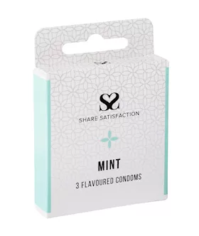 Share Satisfaction Mint Flavoured Condoms - 3 Pack