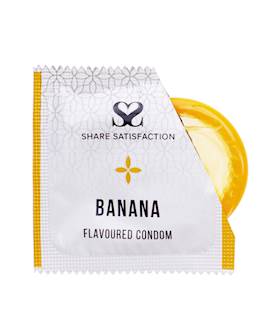 Share Satisfaction Banana Flavoured Condoms - 3 Pack