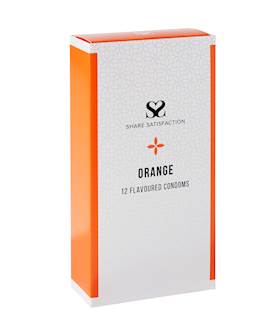 Share Satisfaction Orange Flavoured Condom - 12 Pack