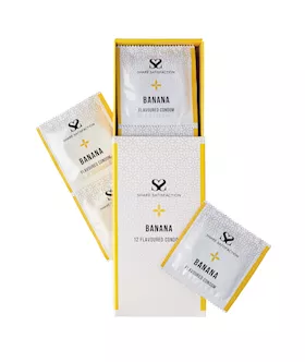 Share Satisfaction Banana Flavoured Condoms - 12 Pack