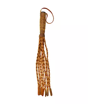 Italian Leather Whip With 15 Braided Tails
