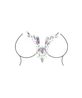 Dazzling Deep-v Cleavage Bling Sticker