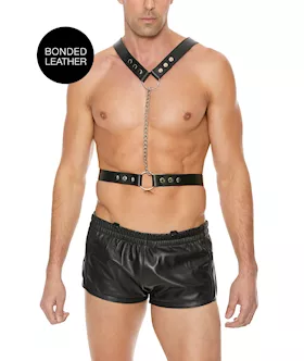 Twisted Bit Black Leather Harness