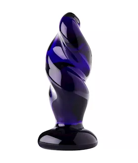 Lucent Cryptic Twist Glass Butt Plug
