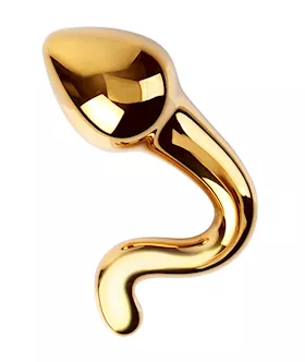 Lucent Golden Glass Butt Plug