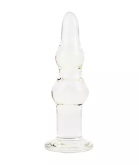 Lucent Bulbed Glass Butt Plug