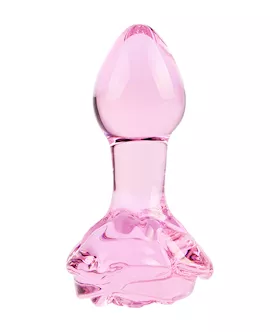 Lucent Rosa Glass Butt Plug