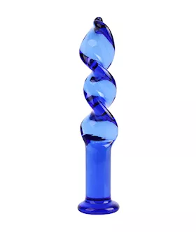 Lucent Spiraled Glass Butt Plug