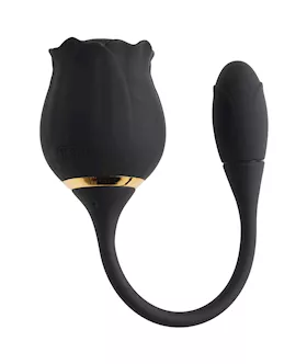 Floral Rose Vibrator With Love Egg Tail