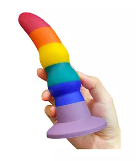 Nood Colours Rainbow Rippled Dildo