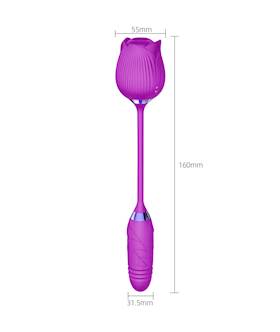 Amore Elegant Rose And Egg Suction Vibrator