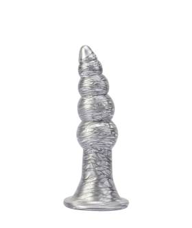 Beaded Metallic Butt Plug