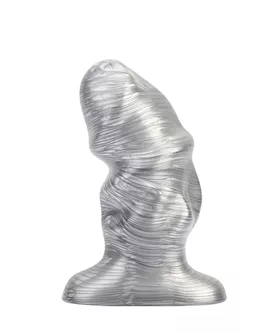Rippled Metallic Butt Plug