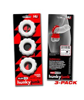 Super Huj 3-pack Cockrings White Ice