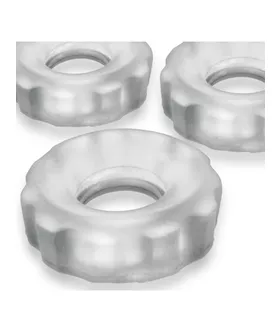 Super Huj 3Pack Cockrings Clear Ice