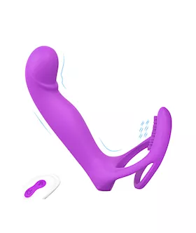 Amore Brush Remote Controlled Dual Penetration Cock Ring