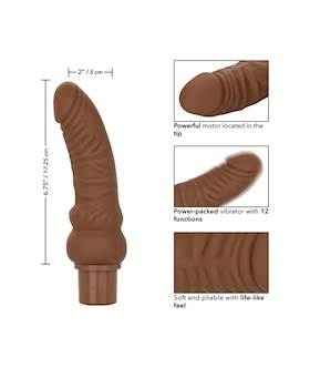 Rechargeable Power Stud Curvy Vibrating Dildo