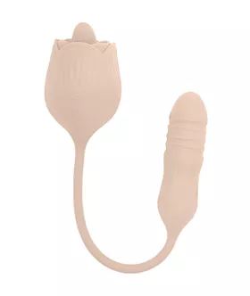 Blooming Rose Licking Vibrator With Thrusting Love Egg
