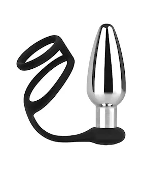 Kinki Vibrating Butt Plug with Cock and Ball Rings