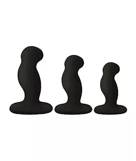GPLAYTRIO Unisex Rechargeable Vibrator Pack SML Sizes Black