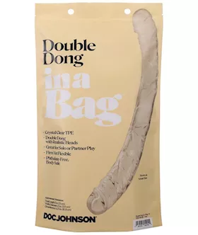 Double Dong In A Bag 13 Inch Clear
