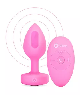 bVibe Remote Control Vibrating Jewelled Heart Plug SM