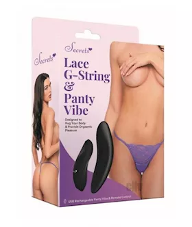 Sk Lace Gstring Panty Vibe Os Purple