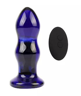 Eris Infinity Vibrating Glass Butt Plug