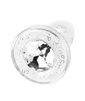 Glitter Gem Glass Butt Plug