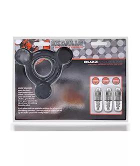 Buzz Squeeze Ballsack Intense Triple 360 Vibe Black