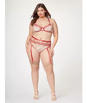 Sheer Elegance Two Piece Bra Set STM11484XRed3X4X