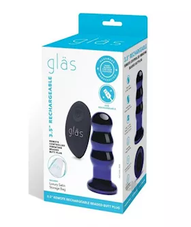 Recharge Remote Vibe Bead Plug 35 Blue