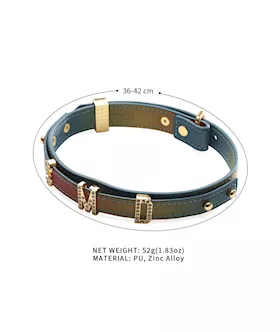 Sevanda Diy Alphabet Leather Collar