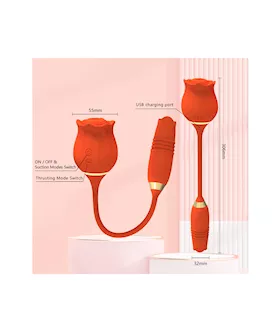 Amore Rose Tail Thrusting Suction Vibrator