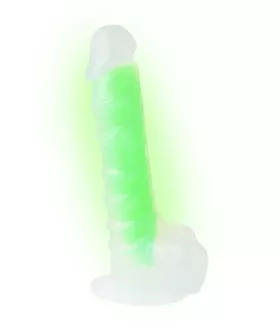 Nood Colours Glow in the Dark Veiny Dildo with Balls