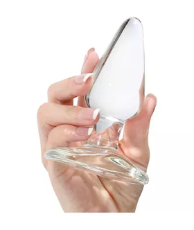 Lucent Flat Base Glass Butt Plug