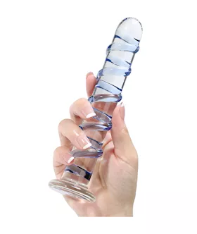 Lucent Spiral Glass Dildo
