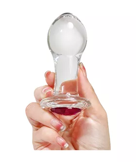 Lucent Jewelled Glass Butt Plug