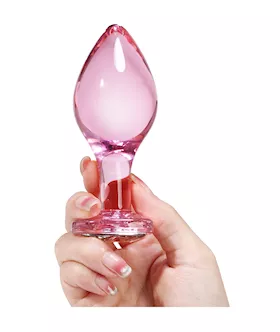 Lucent Heart Jewelled Glass Butt Plug