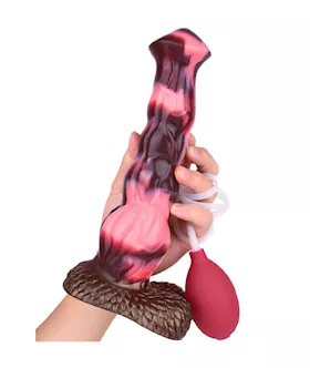 Wild Daring Centaur Warrior Knotted Squirting Fantasy Dildo With Balls
