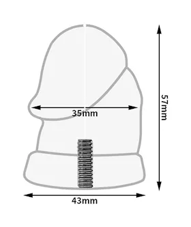 Button Hex Lock Inverted Chastity Cage With Dildo Attachment