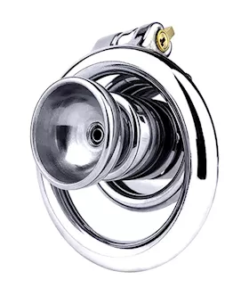 Button Key Locked Inverted Chastity Cage