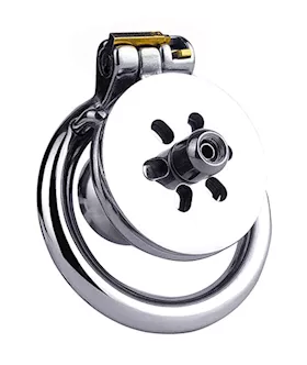 Button Key Locked Inverted Chastity Cage