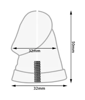 Button Key Locked Inverted Chastity Cage With Dildo Attachment
